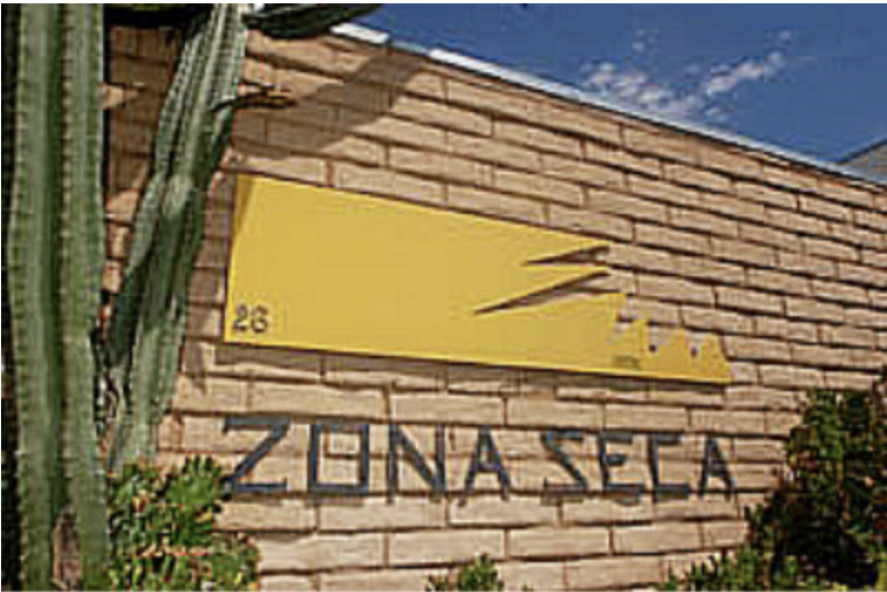 Zona Seca headquarters sign in Santa Barbara